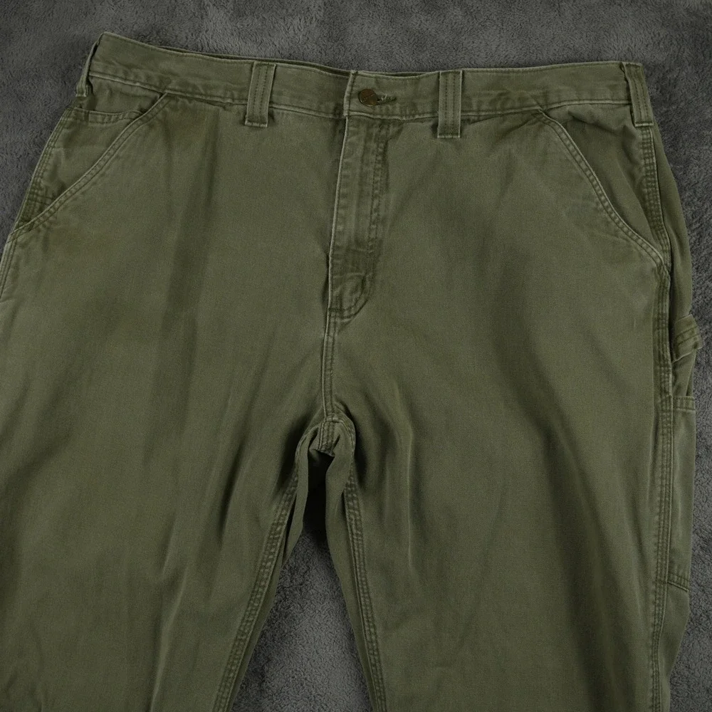 Carhartt Carpenter Pants Mens 40x31 Green Relaxed‎ Fit Canvas Utility Workwear